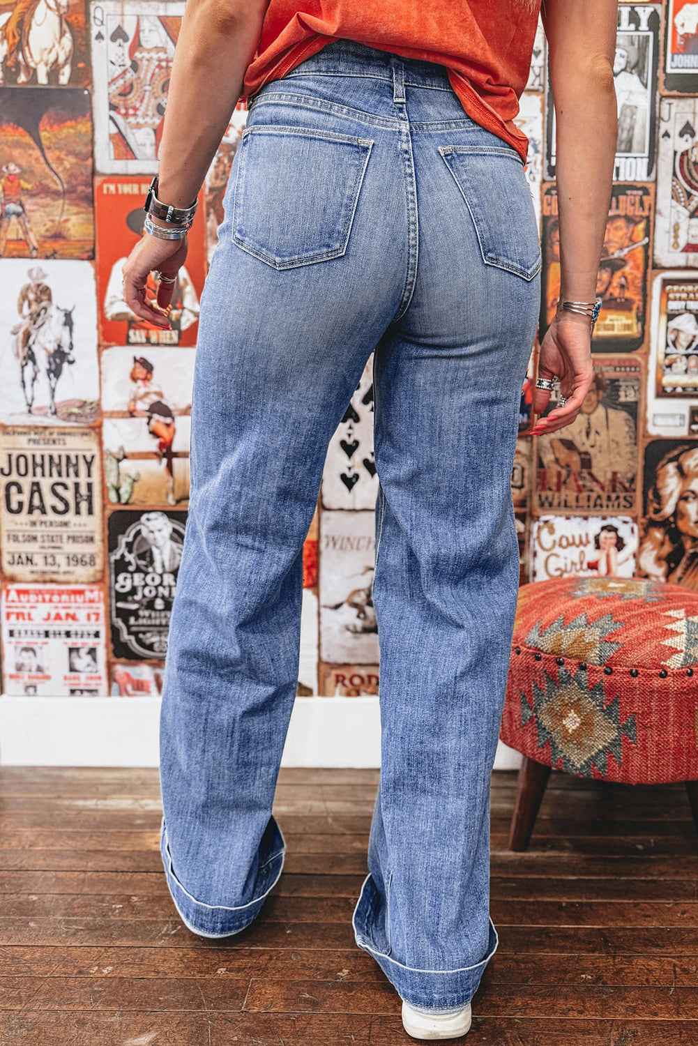 Beau Blue Tailored Center Seam Detail High Rise Jeans cedc593a7a59b39c