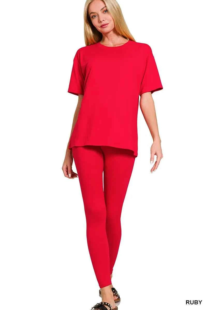 Zenana Full Size Brushed Dty Microfiber Short Sleeve Top and Pants Loungewear Set Plus Size RUBY cee4384166c7457fa813e13fa699dc67-Max-Origin