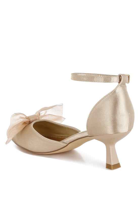 Cadell Bow Detail Satin Sandals cef10103-a840-48f4-a18d-14669f851472