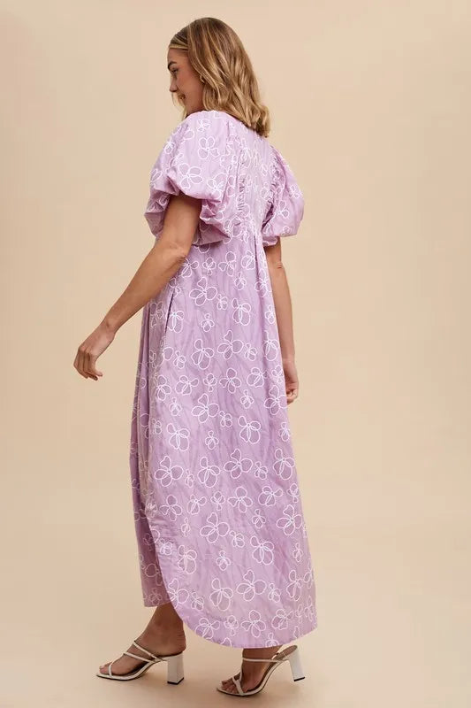 Annie Wear Floral Smock Detail Puff Sleeve Dress cf0b97ff-ad76-4bc3-8c71-f27f7e74fad5-Max