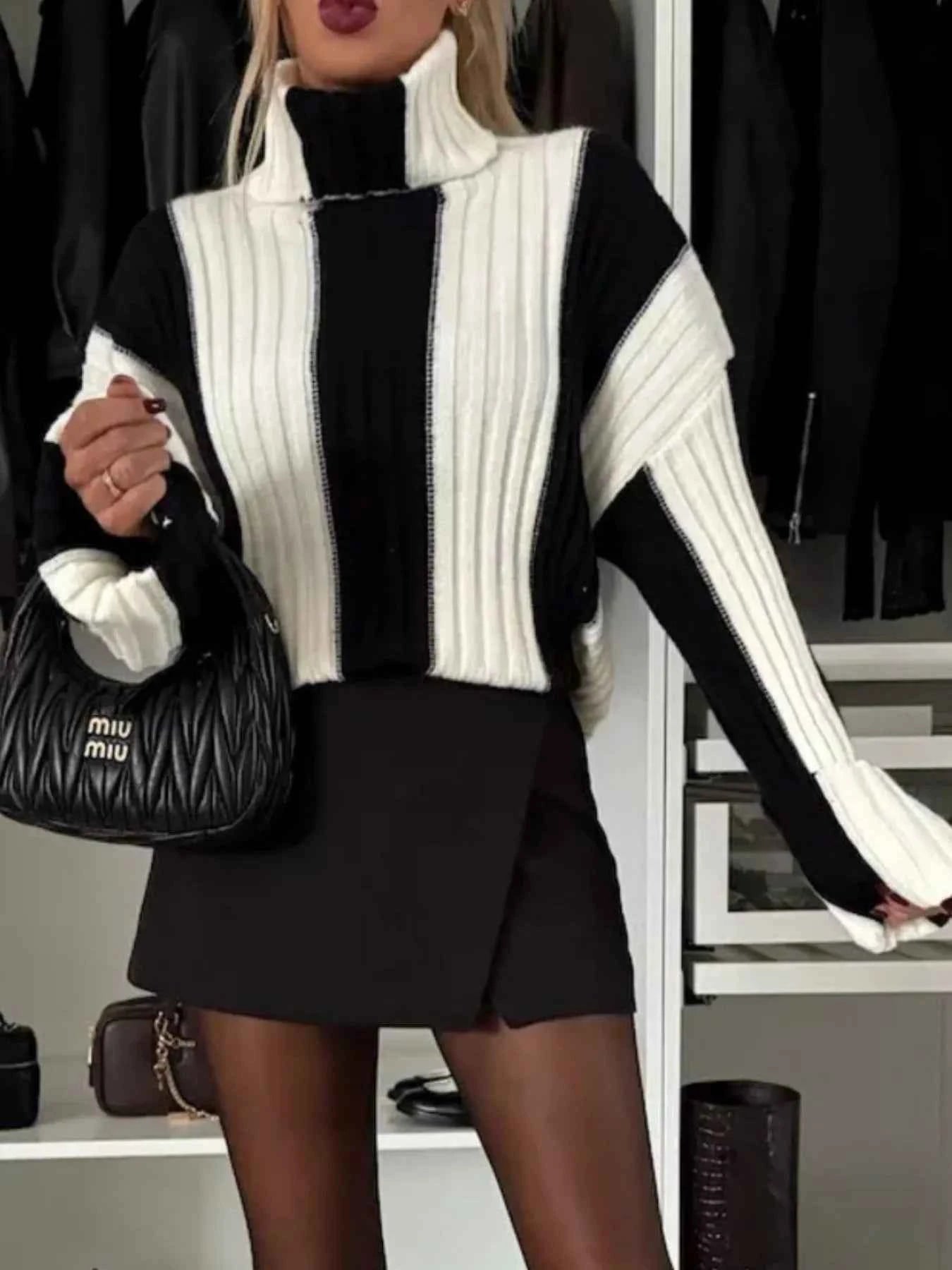 Color Block Ribbed Turtleneck Sweater cf0e79a2-4acf-4dc8-a0fa-1a24399b11d7-Max-Origin