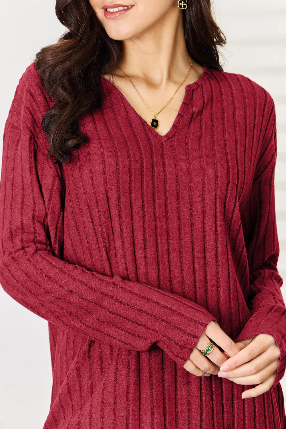 Basic Bae Full Size Notched Long Sleeve Top and Pants Set cf1a0d52-67fc-40e1-ae32-820ba59d79e9-Max