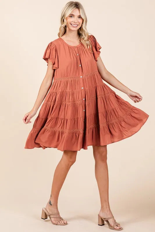 Mittoshop Lace Detail Ruffled Button Down Tiered Dress cf22dba5-1f54-4941-8002-2e06c4e84744-Max
