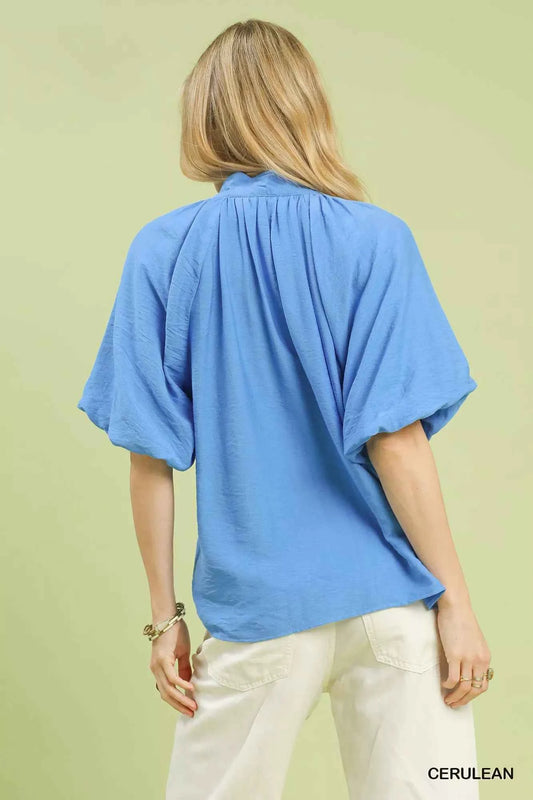 Embroidered Boho Puff Sleeve Blouse cf34ad8e-9e82-48af-9129-4b359d4043a9-Max-Origin