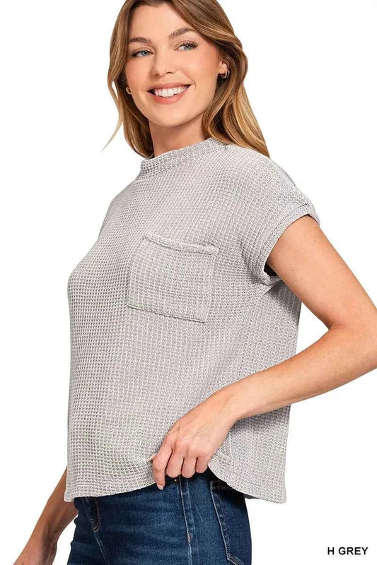 Zenana Chenille Waffle Short Sleeve Sweater cf37fd43dd5e40b79ce741adafd9a9ab-Max-Origin