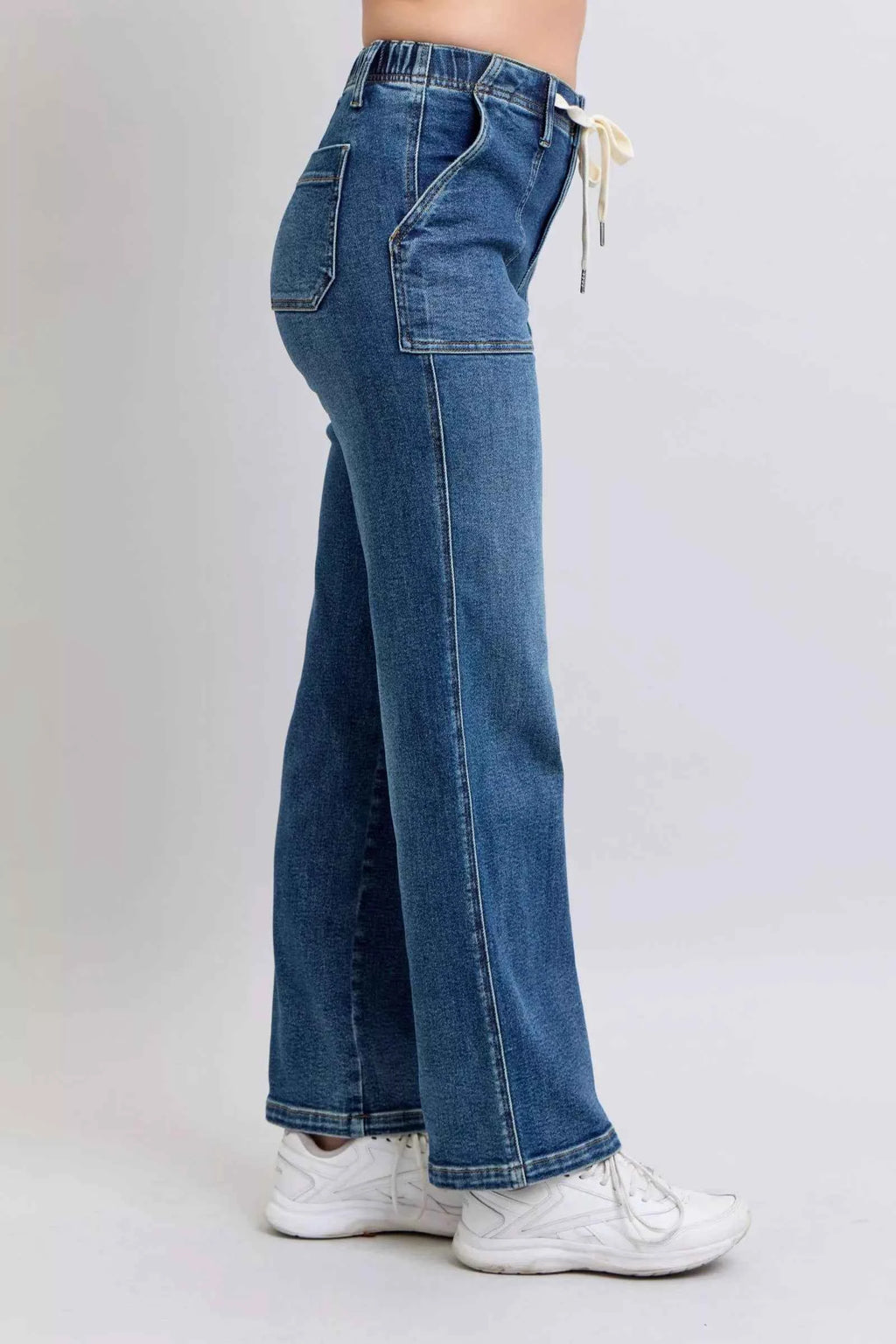 Judy Blue Drawstring Straight Jeans with Pockets cf442efc-6204-4024-832d-071c327a3717-Max-Origin