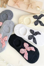 Pink Bow Print Boat Socks cf54e89dcef1f8a6