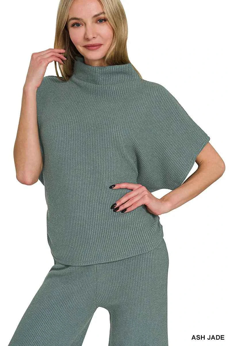 Zenana Mock Neck Top and Pants Sweater Set cf62414dd90c4e45b04f7110c80432a9-Max-Origin
