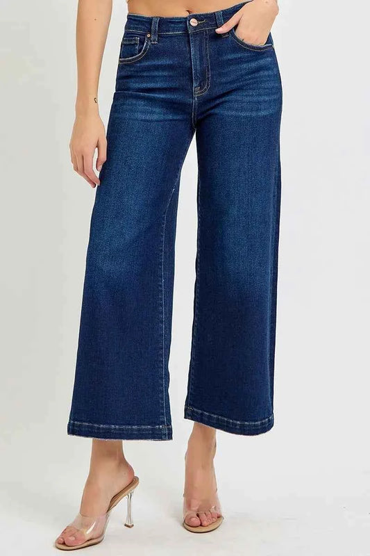 RISEN High Rise Crop Wide Jeans DARK cf73309dc91c4c9ab6f31374fdb81632-Max-Origin