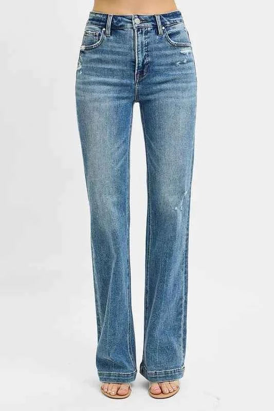 RISEN Full Size Distressed Detail Bootcut Jeans Plus Size cf79b573-9d0b-421a-9978-f39c4a6f7e10-Max-Origin