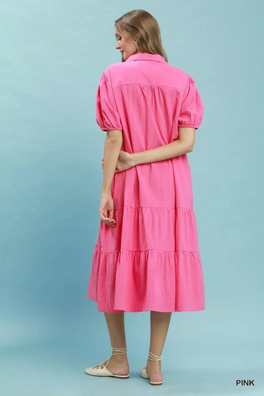 Solid Tiered Midi Dress cf9d6285-68de-4174-9007-298d9894e4b2-Max-Origin