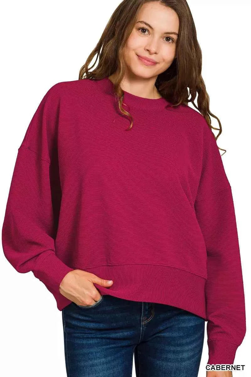 Zenana Ribbed Round Neck Pullover and Drawstring Pants Set cf9e7b388b1f4b0ab3238dbfa8b5ae89-Max-Origin