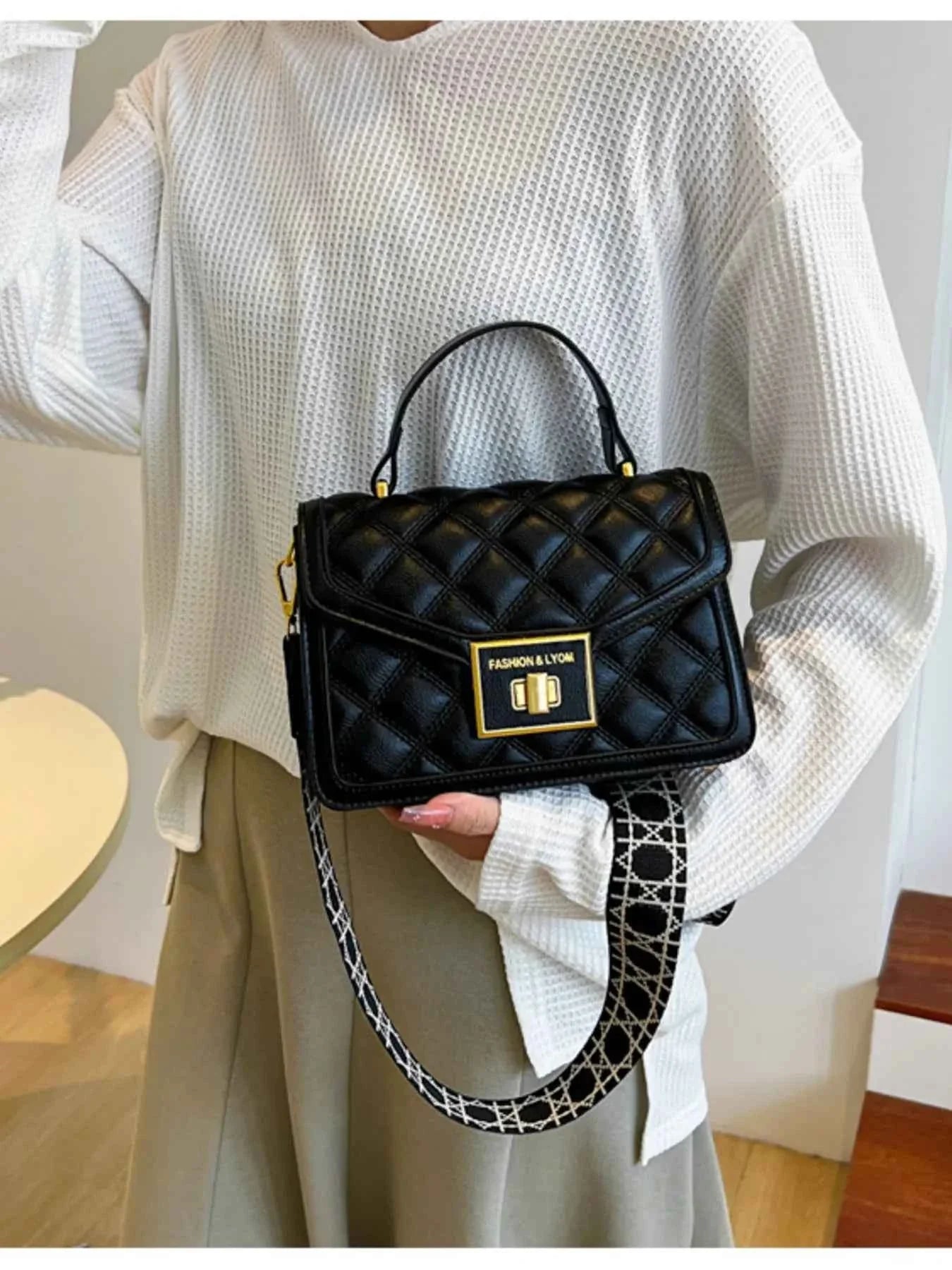 Quilted Adjustable Strap Shoulder Bag cfa99ebf779448449983106d252ad10c-Max-Origin