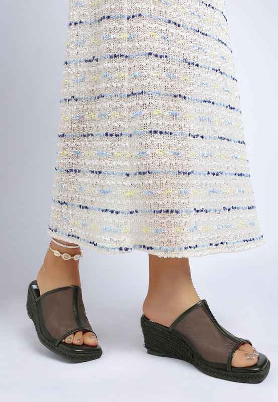 Seraphine Breathable Mesh Slip-On Wedges Black cfada5ef-9aff-430d-87c3-d8facf8d0663