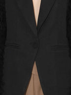 One Button Mesh Long Sleeve Blazer cfcba8c4-995f-4669-a4d6-947797fa021e-Max-Origin