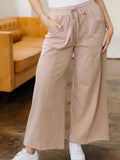 Solid Color Mineral Wash Piping Trim Pocketed Wide Leg Pants Dust Storm cfd0c902296749a2908dd033e4920ca4-Max-Origin