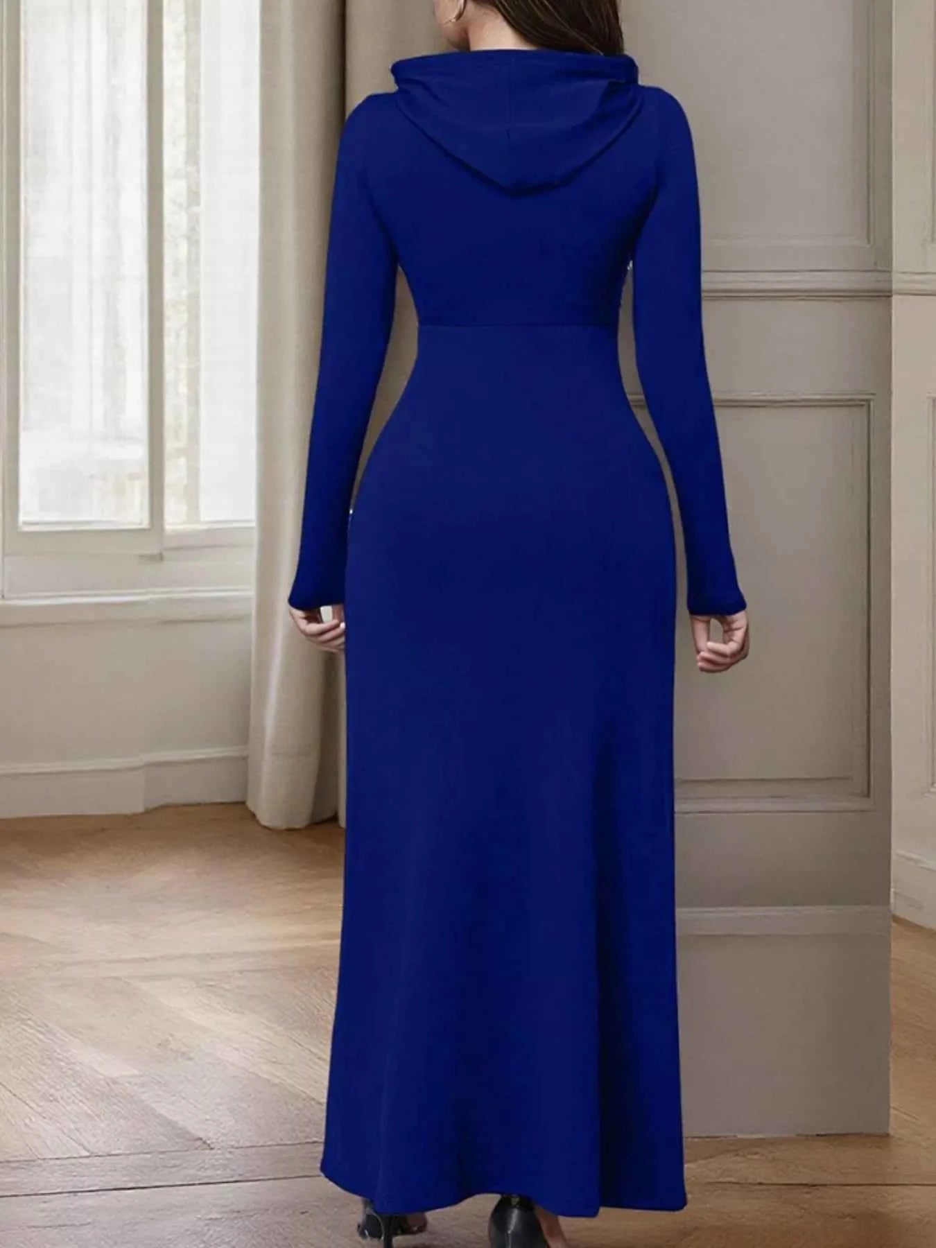 Drawstring Long Sleeve Hooded Maxi Dress cfd63400-ac41-4fdb-87fa-94774557e359-Max-Origin