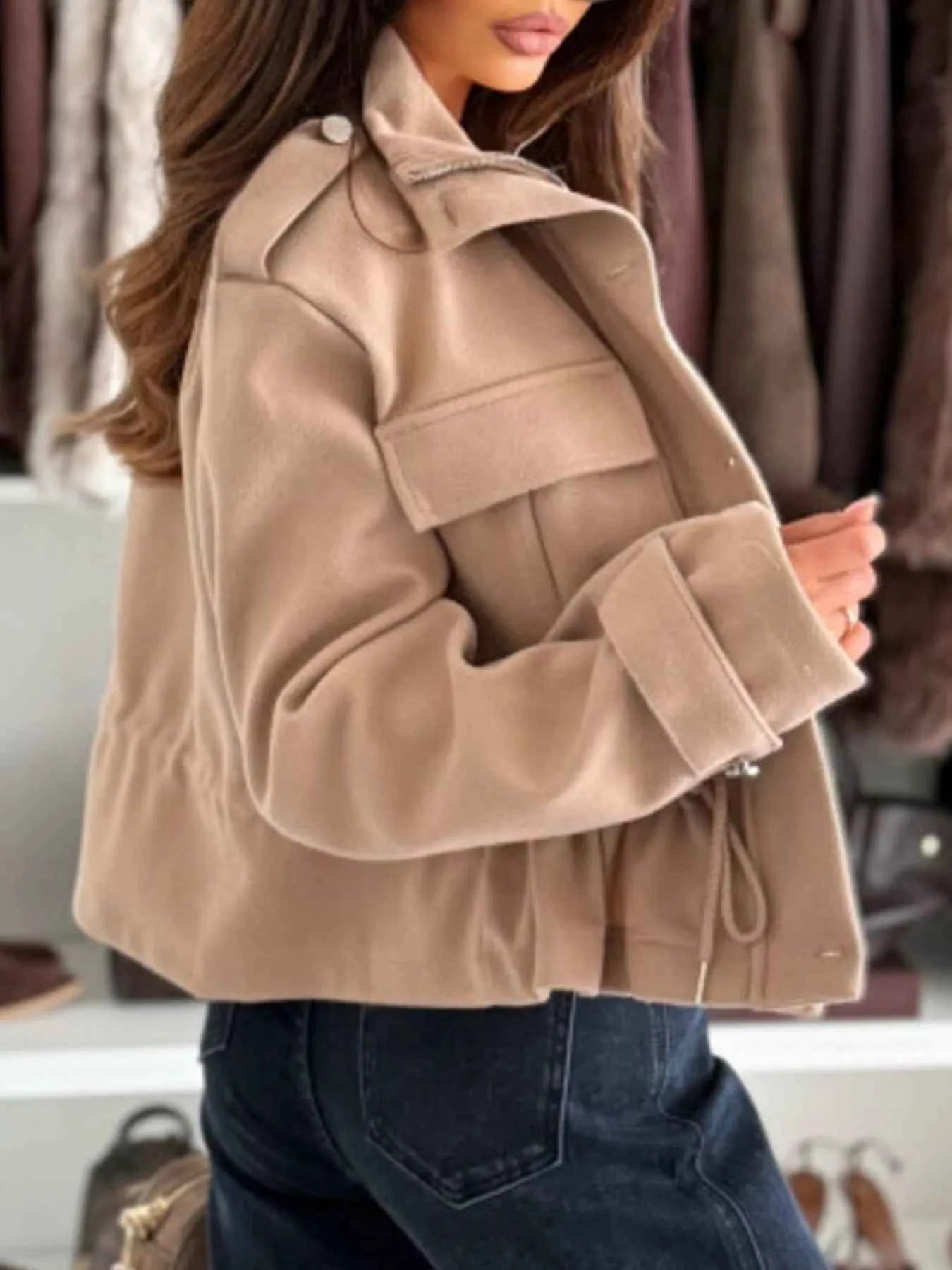 Drawstring Button-Up Casual Jacket cff3b806-8f5d-4abb-a4a0-3880b4672f06-Max-Origin