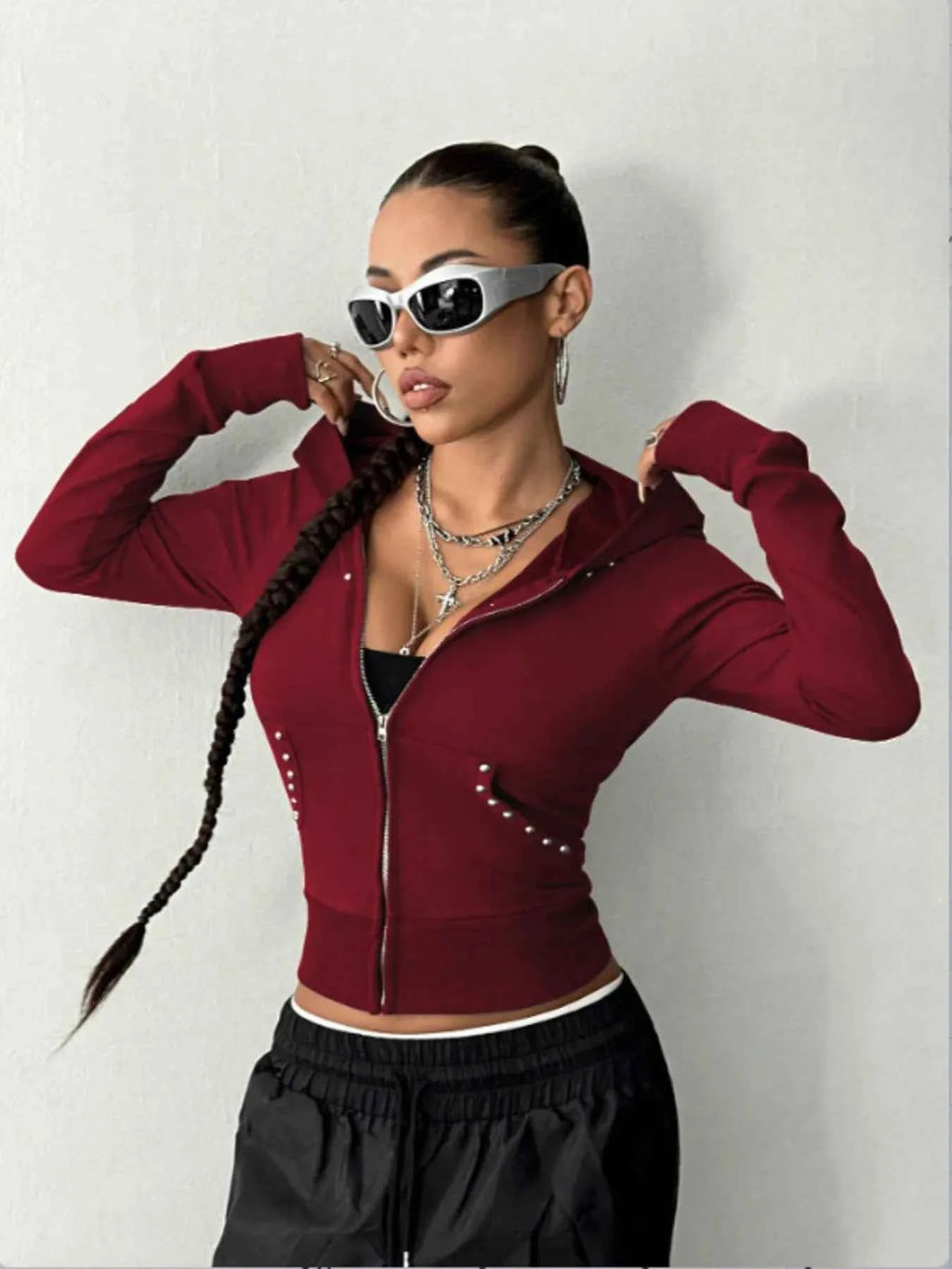 Zip-Up Long Sleeve Hoodie d007f157d65a4dca8b043783ade0814d-Max-Origin