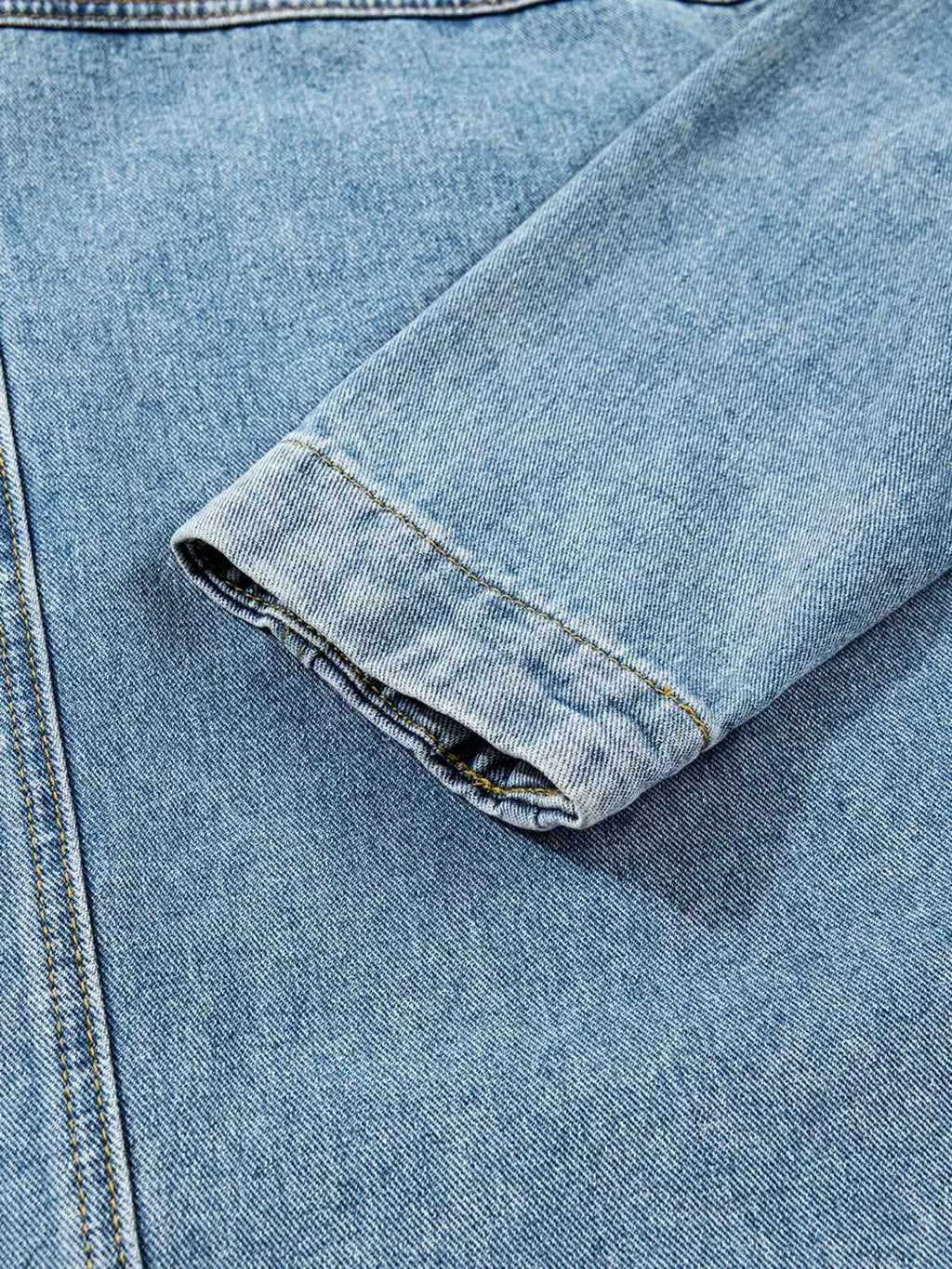 Patched Pockets Side Tie Denim Jacket d013bb04f6004fe0acd016a40743e028-Max-Origin