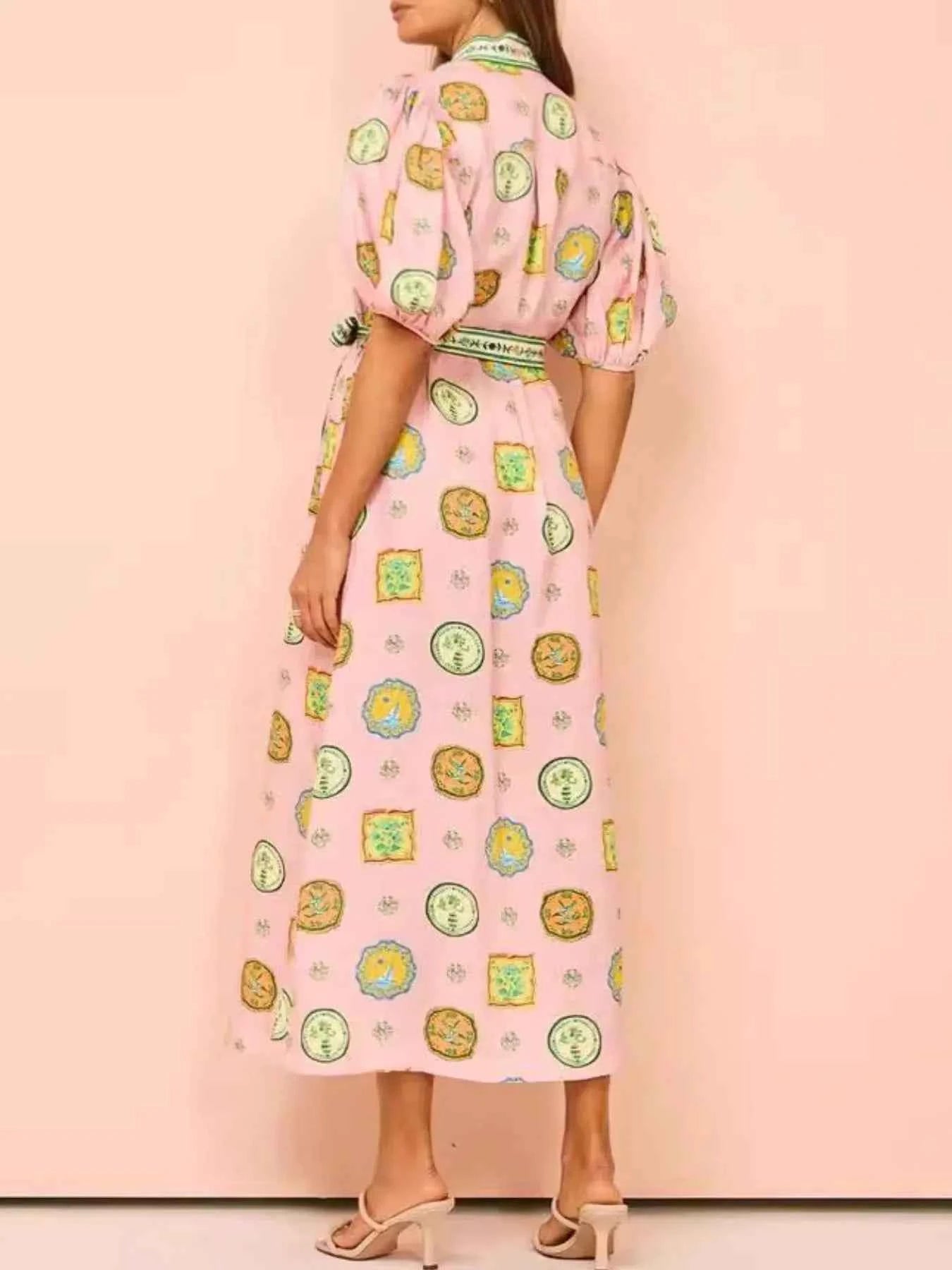 Printed Puff Sleeve Midi Shirt Dress d023f248-4579-4e45-86c6-b40c63c2a257-Max-Origin