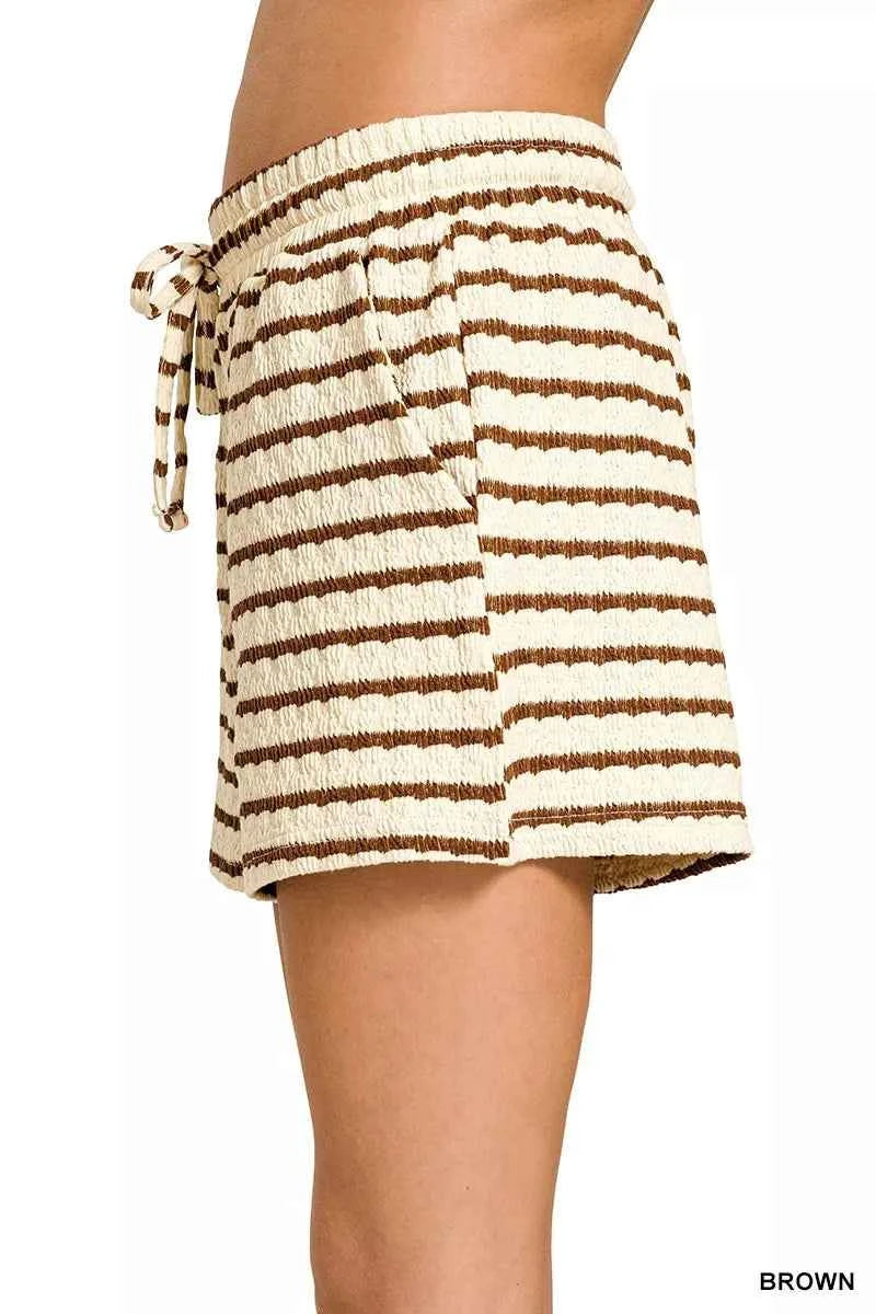 Zenana Striped Short Sleeve Tee & Shorts Set d02f25e5b1bd4f2b9b6830038222786f-Max-Origin