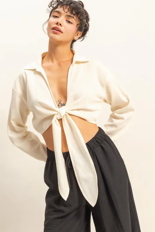 Washed Tie Front Crop Top d0355297aa4c452aa2413b95bce9ac92-Max-Origin