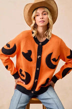 BiBi Halloween Witch Hat Moon Bat Artwork Cardigan d060939d76c54b64bcf109bb3a683662-Max-Origin