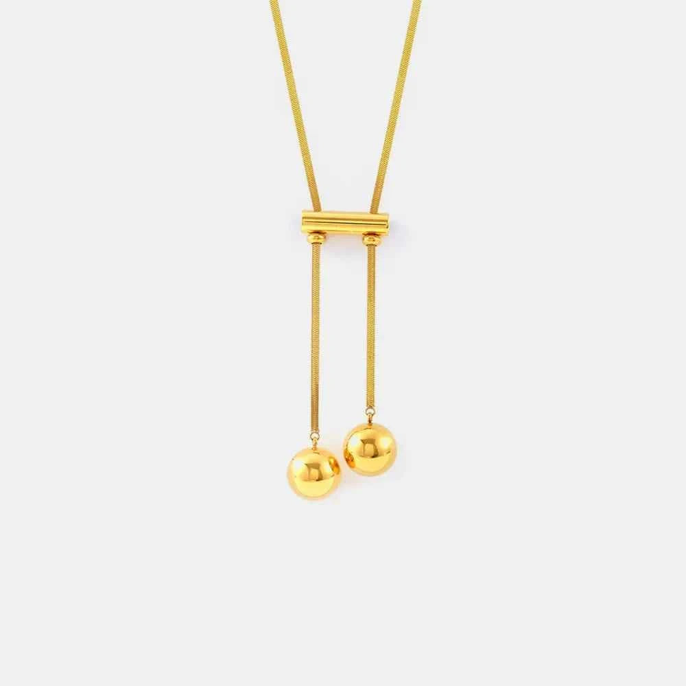 18K Gold-Plated Titanium Steel Hollow Bead Necklace d0660982-e019-4709-b610-5eccc867d73f-Max