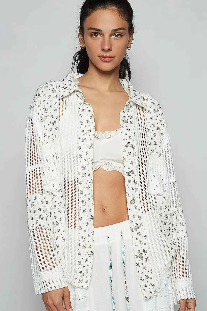 POL Floral Crochet Patchwork Long Sleeve Shirt d06d5b24-7316-464e-914f-cb475ece6dc9-Max-Origin