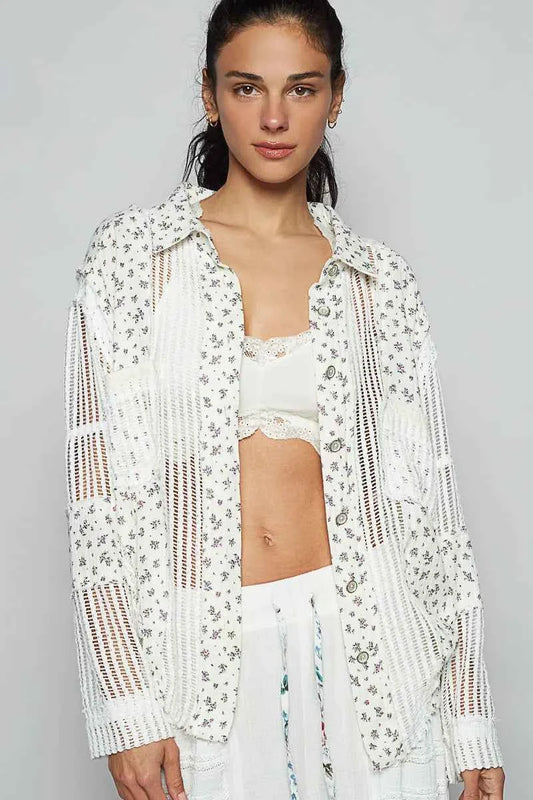 POL Floral Crochet Patchwork Long Sleeve Shirt d06d5b24-7316-464e-914f-cb475ece6dc9-Max-Origin