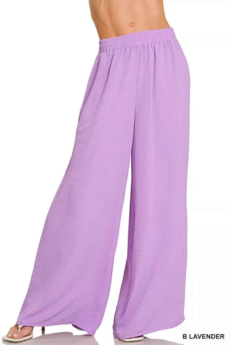 Zenana Woven Airflow Twisted Top & Wide Leg Pants Set d0766372ef9a4c269414a3c8d1de78ec-Max-Origin