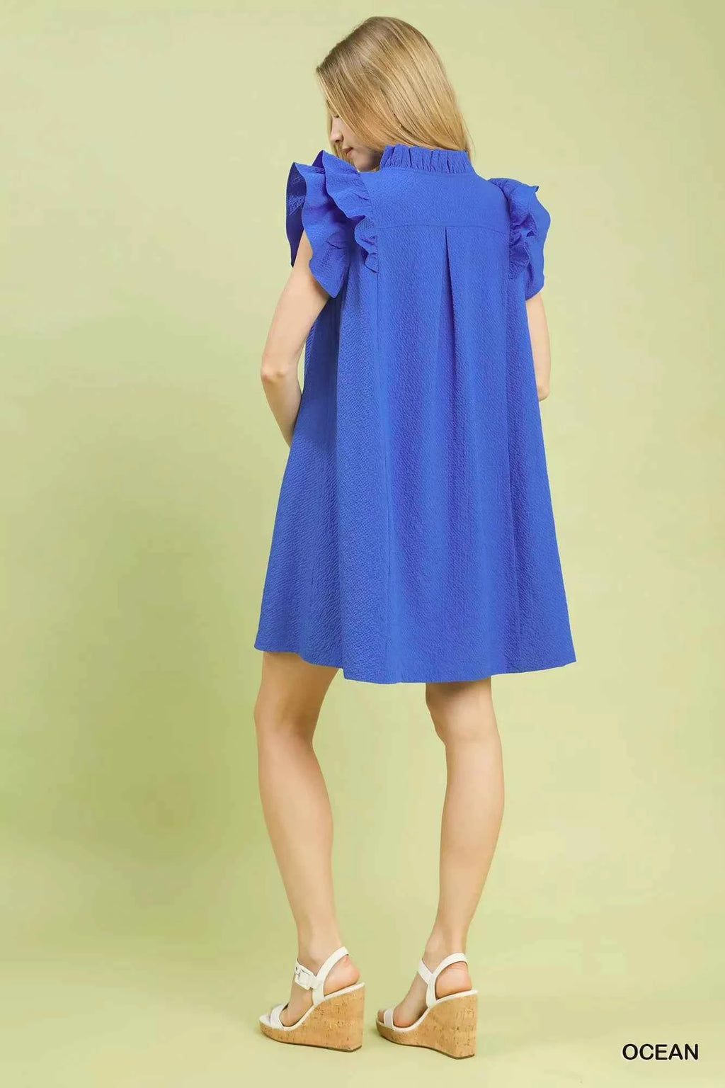 Umgee Seersucker Ruffle Shift Dress d07f8a18-831b-4b38-acd0-6a49fe46acf7-Max-Origin