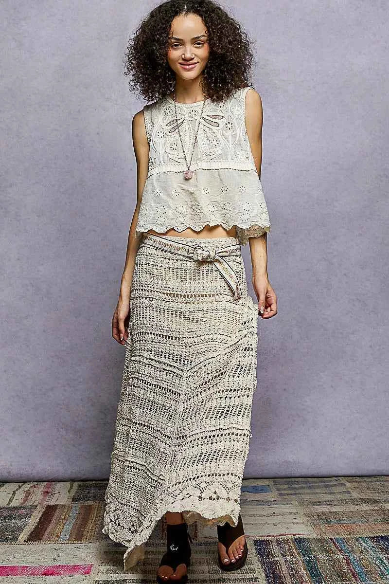 POL Sleeveless Flowy Fit Crochet Top with Scalloped Border Accents d0837d51-c42e-4d2b-b7bb-c4e8dcc65673-Max-Origin