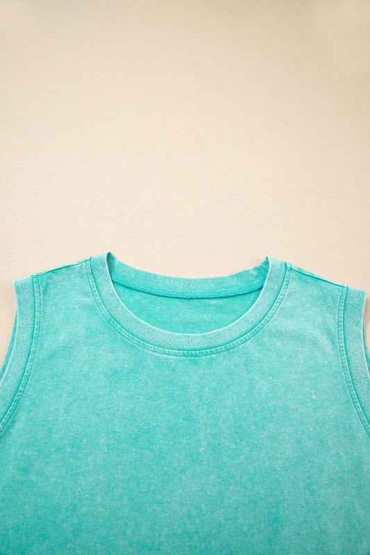 Mineral Wash Tank Top and Lined Split Skirt Set d089262e-ffca-46e6-9b1e-68020e2b8e6d