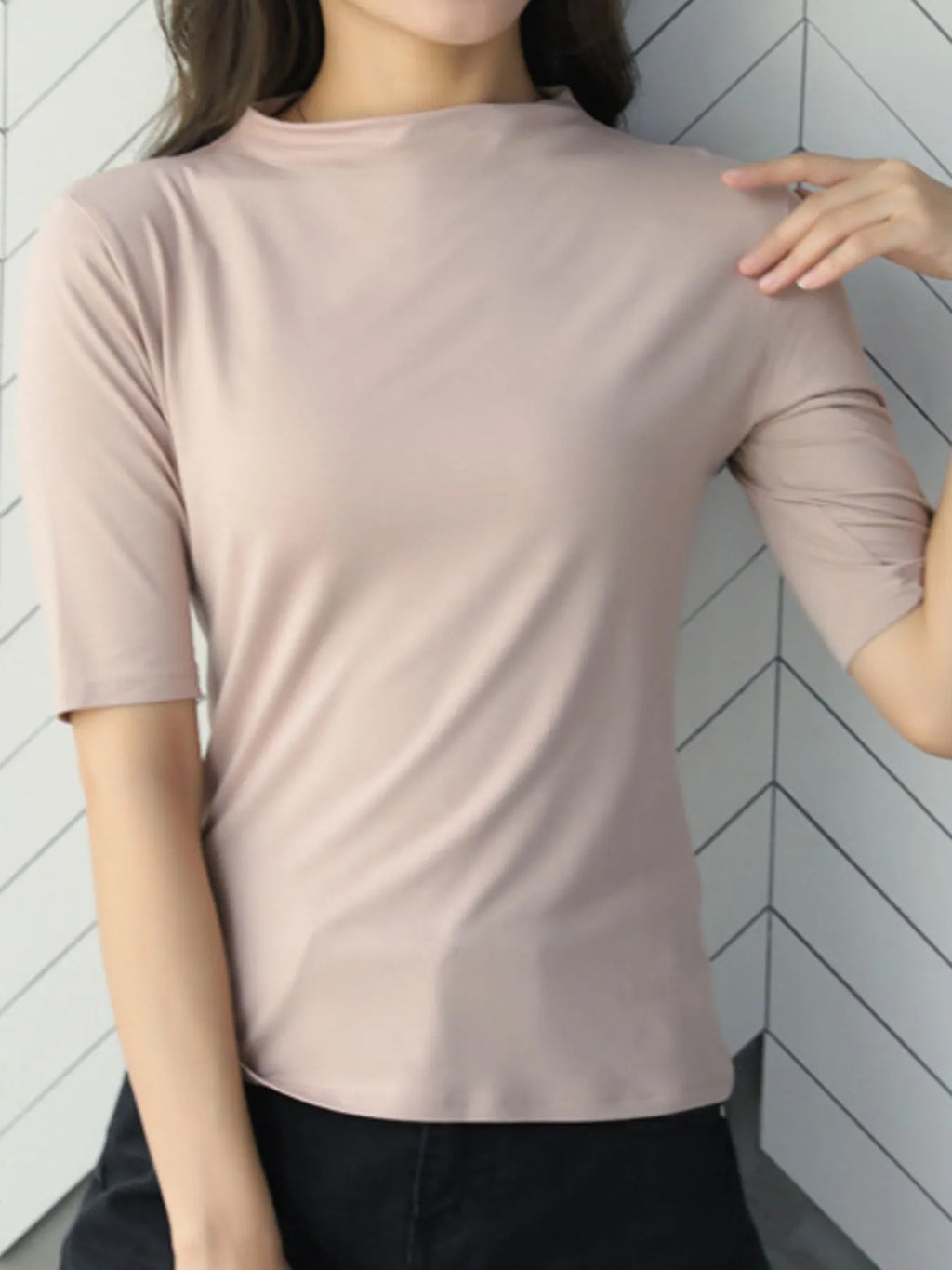 Solid Color Short Sleeve T-Shirt d08b9390-3d99-44a7-9c23-3ae075a50981-Max-Origin