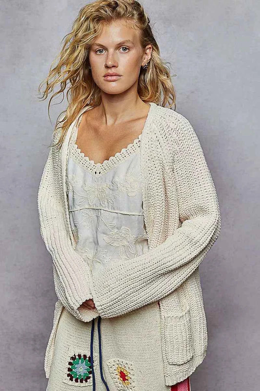 POL Open Front Knit Cardigan with Front Pocket d08c367b-baf2-46c2-8740-151ce8a01acb-Max-Origin