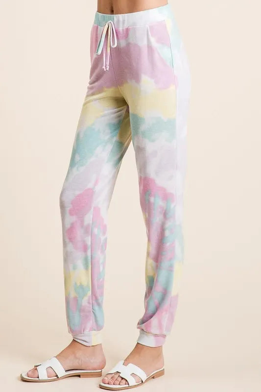 BiBi Tie Dye French Terry Casual Pants d09783ba8aa342fbaf7106bd80fe32c7-Max-Origin