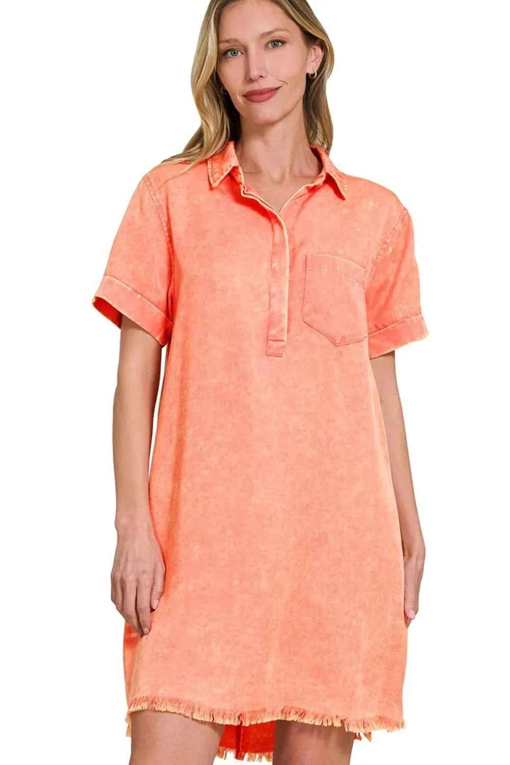 Zenana Tencel Mineral Washed Collared Shirts Dress d0ada169-2247-4e79-bafe-f1775e10452e-Max-Origin