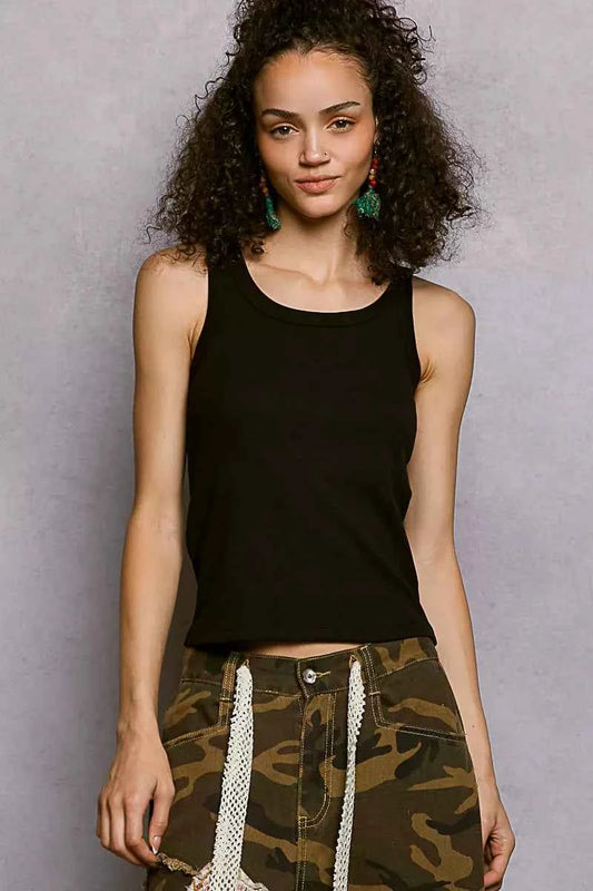POL Round Neck Ribbed Tank d0ae25dc-f65a-405d-b316-7326e89655a6-Max-Origin
