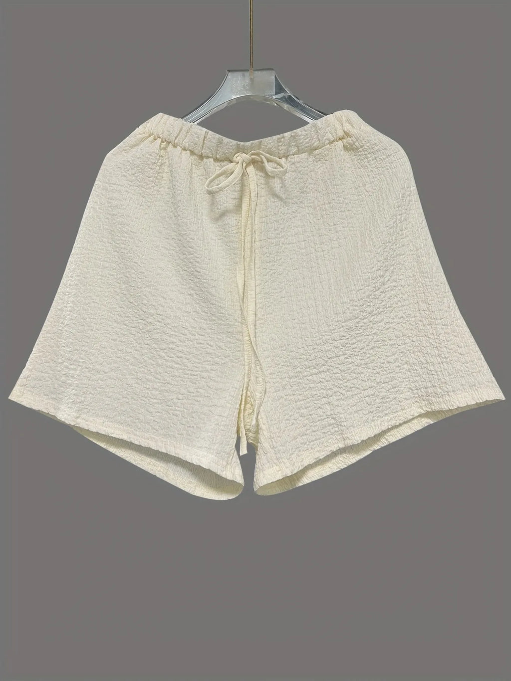 Tie Front Long Sleeve Top and Shorts Set d0b7d219273545c1879984becb41961d-Max-Origin
