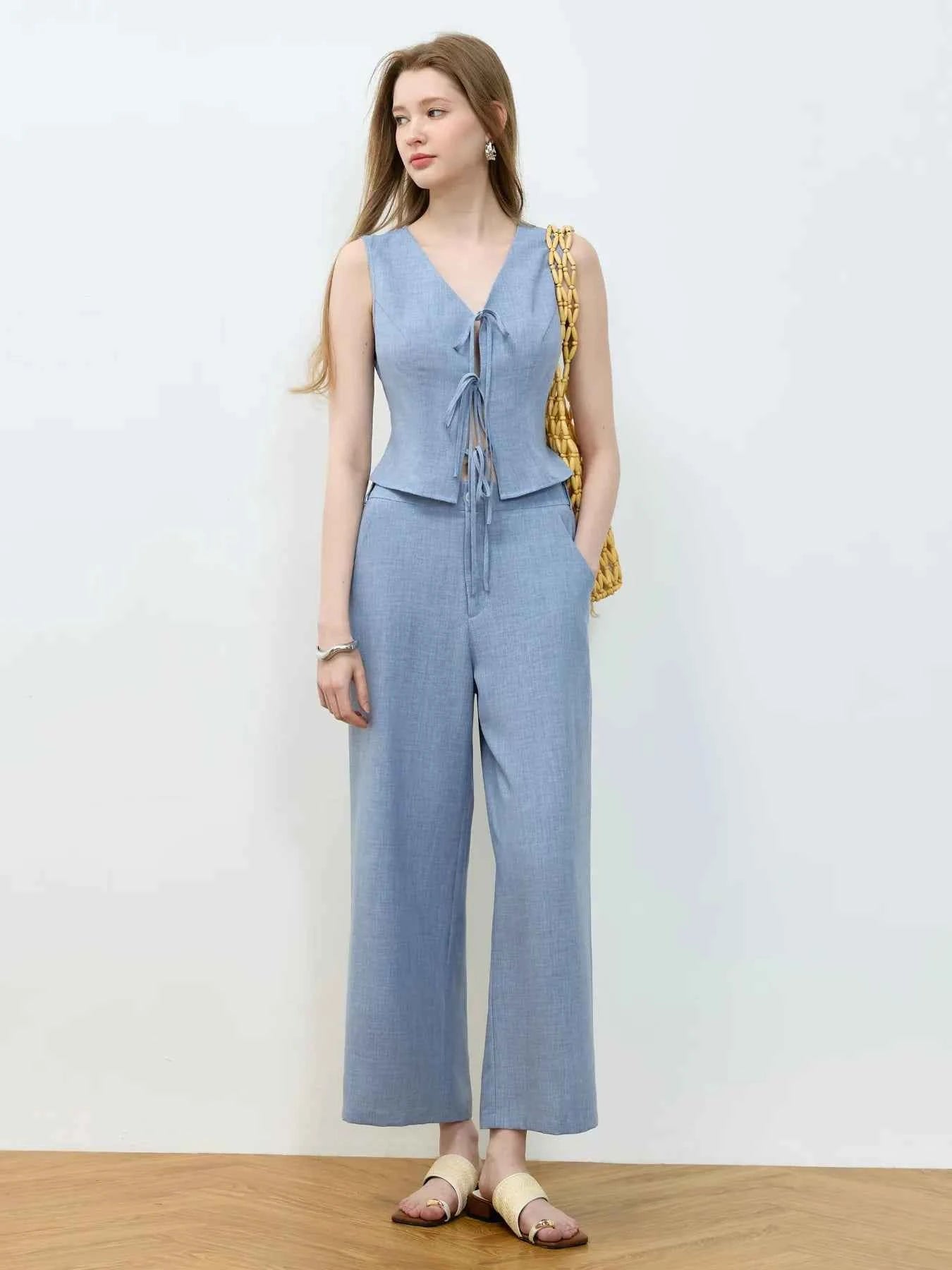 Tie Front Vest and Wide Leg Pants Set d0cf298d-e8bd-4792-bc6e-271912b0137c-Max-Origin