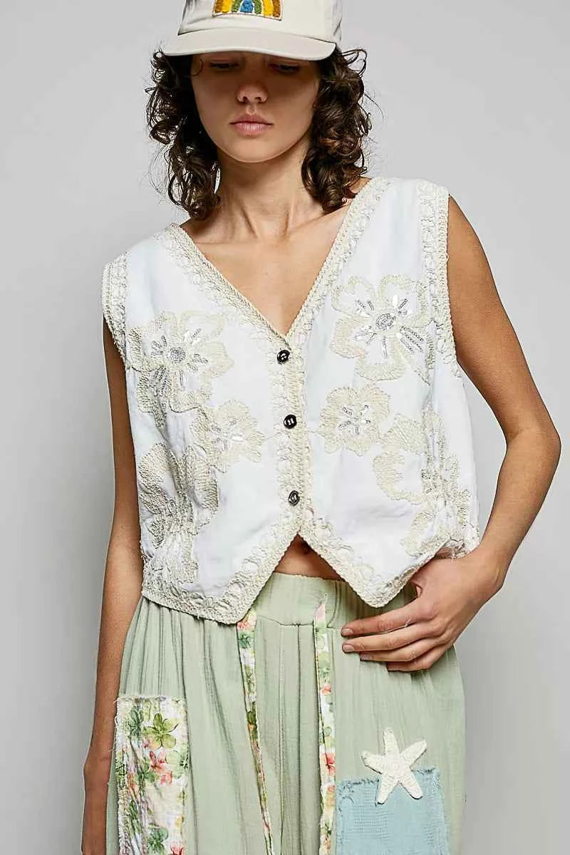 POL Embroidered Floral V-Neck Button Down Crochet Vest d0d33d13-36b2-4fe8-9394-ab1fbd922d43-Max-Origin