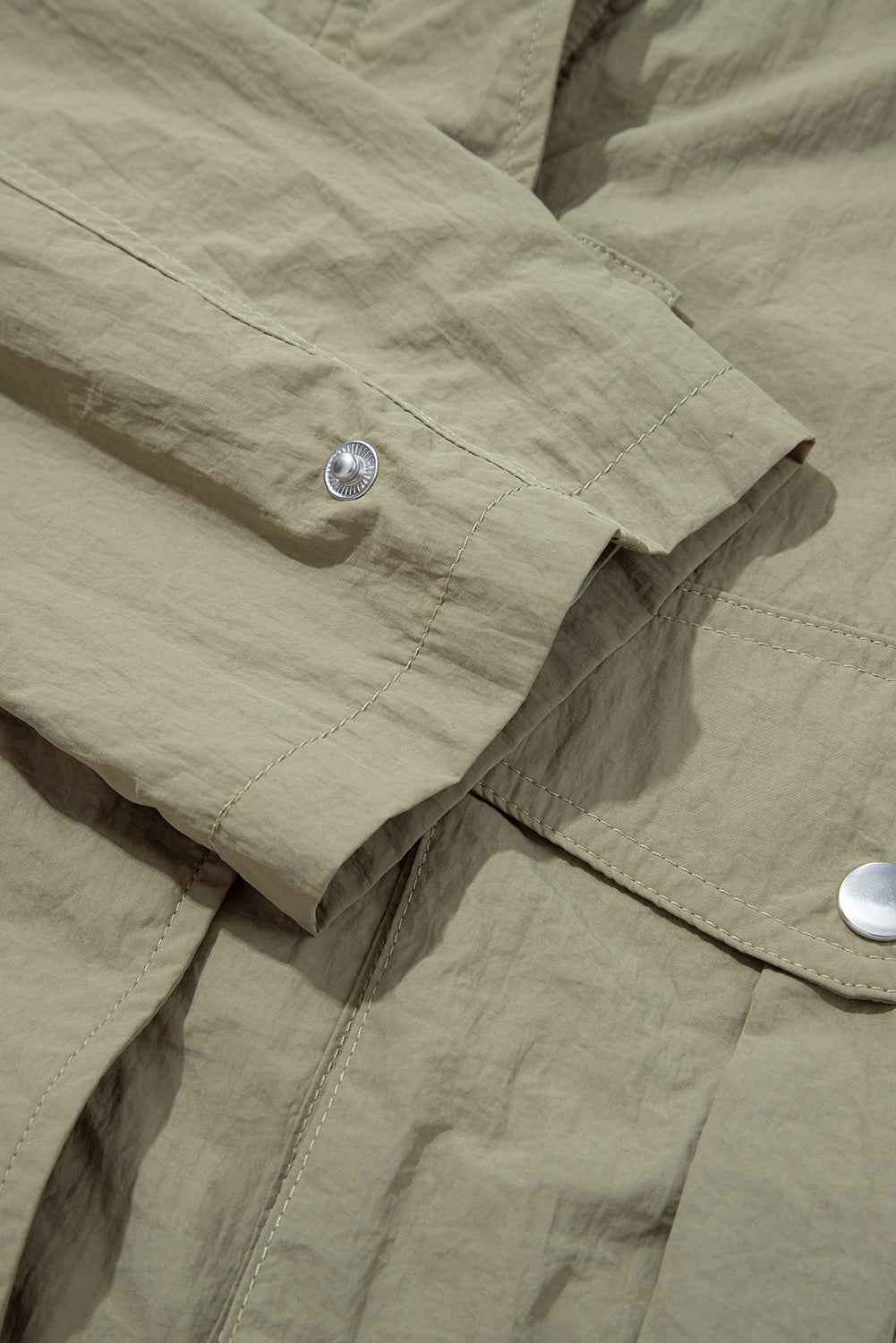 Laurel Green Zipped Pocket Cropped Hooded Utility Jacket d0ecf550668a0403