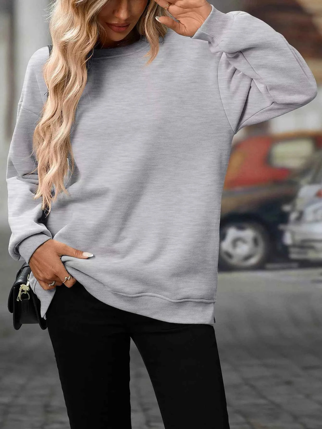 Casual Solid Color Long Sleeve Sweatshirt d0fcc201-fea1-4cb0-8abd-afb587544b16-Max-Origin