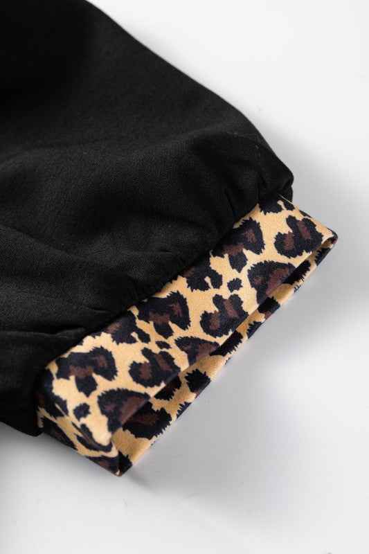Leopard Patchwork Zip Collared Mini Dress d0ff25d8-83aa-4877-ba20-f465a3222198