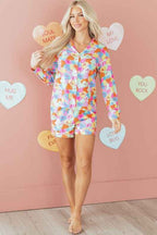 Valentine Heart Candy Shirt and Shorts Pajama Set d108395a-50ef-4429-abc8-e5d717451d1e