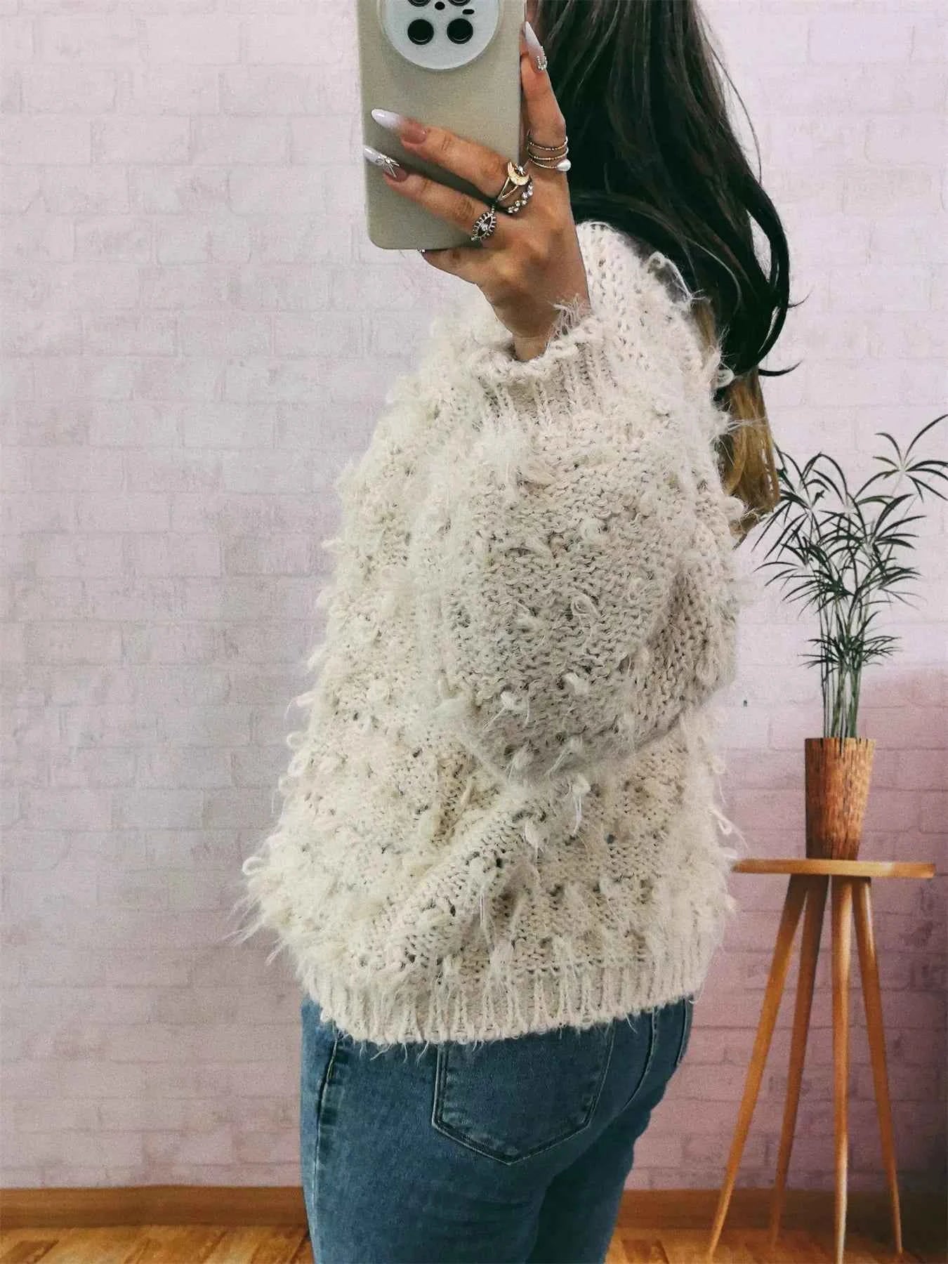 Chunky Round Neck Long Sleeve Sweater d12bdf0793dc4ac2860b6a4880877b86-Max-Origin