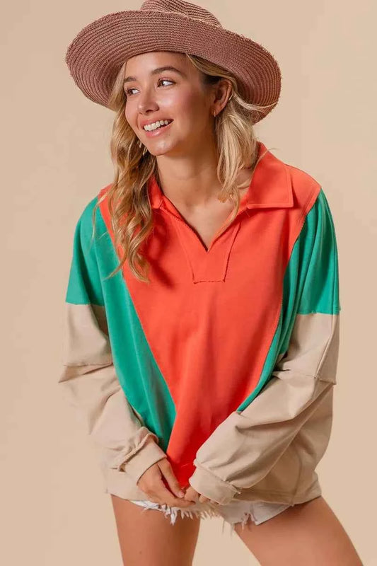 Colorblock Exposed Seam French Terry Sweatshirt d12db64061af436187dd4b521cef9fe4-Max-Origin