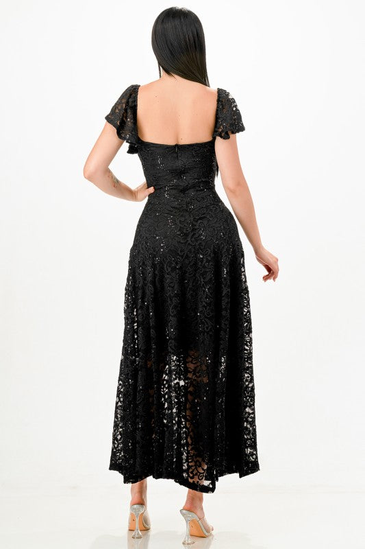 Butterfly Sleeve Lace Midi Dress – Elegant Fit & Flare Party Dress d1333048-297f-4bb5-9c1f-db19fa6eff55